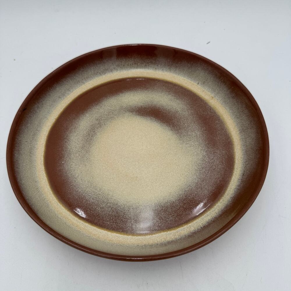 Frankoma Pie Serving Plate Platter Brown 10"